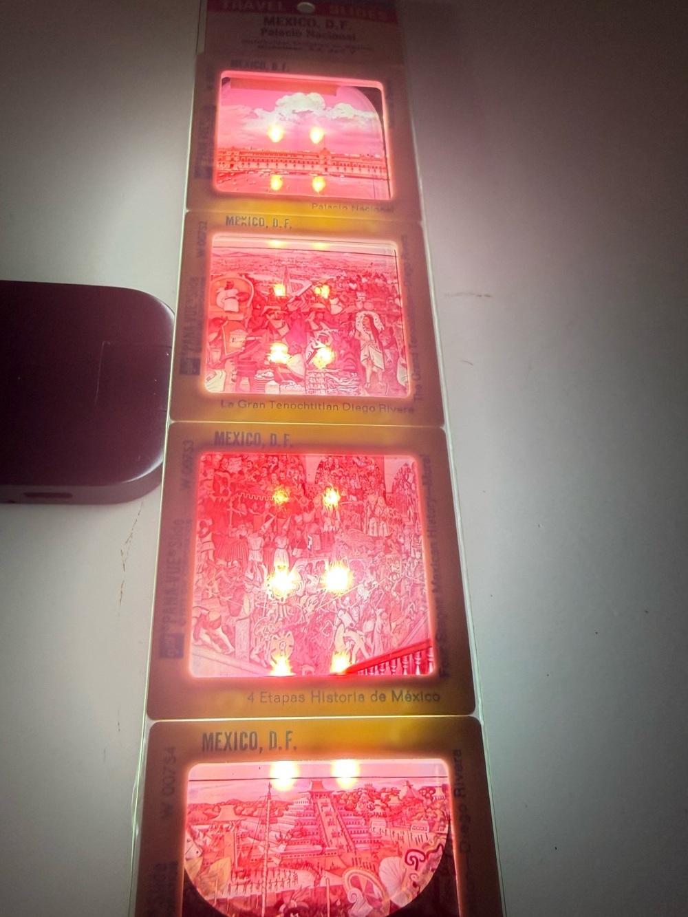Vintage 1990s Pana-Vue 35mm Mexico City Panoramic Slide Set Of 4